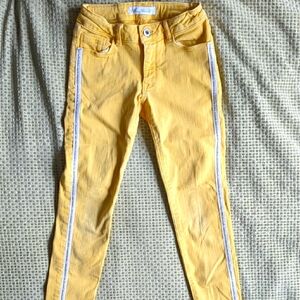 Zara Jeans With Metallic Stripe Sz134